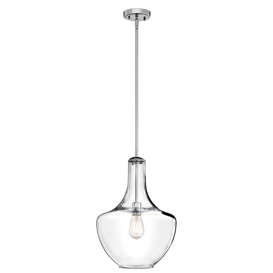 Everly One Light Pendant in Chrome
