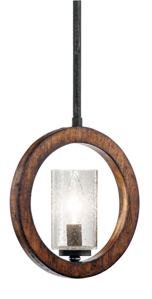 Grand Bank One Light Mini Pendant/Wall in Auburn Stained