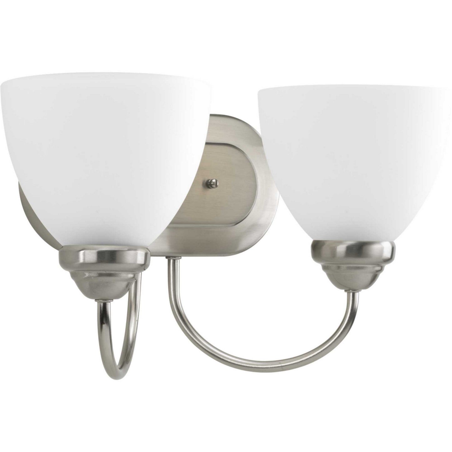 Heart Two Light Bath Bracket in Brushed Nickel