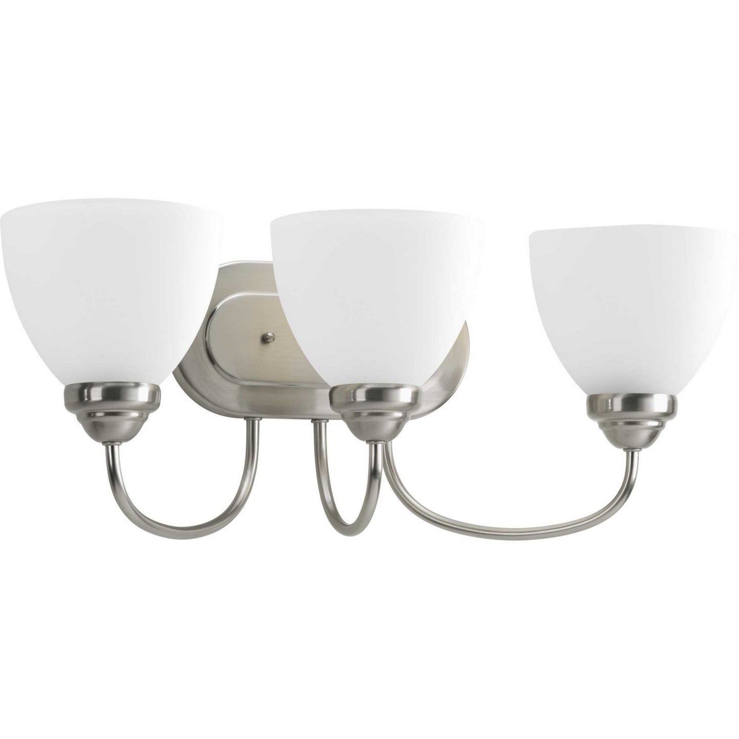 Heart Three Light Bath Bracket in Brushed Nickel