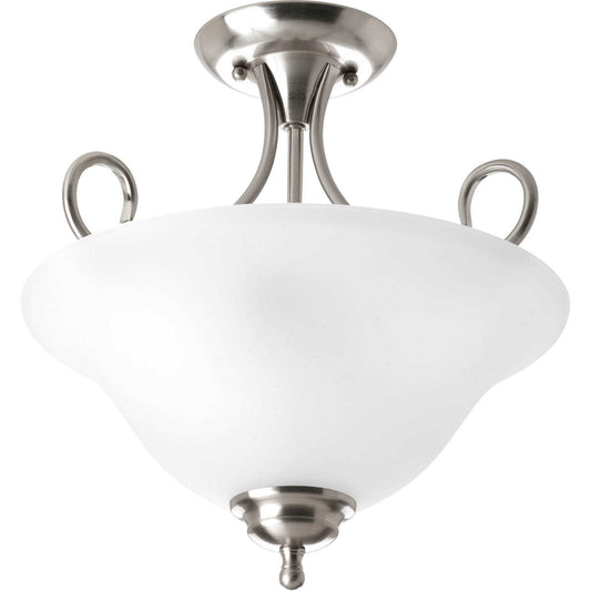 Melon Two Light Semi-Flush Mount in Brushed Nickel