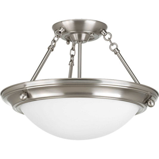 Eclipse Two Light Semi-Flush Mount in Brushed Nickel