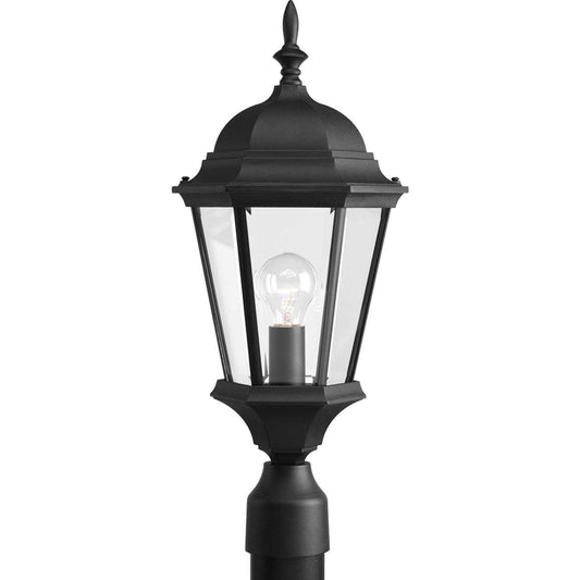 Welbourne One Light Post Lantern in Textured Black
