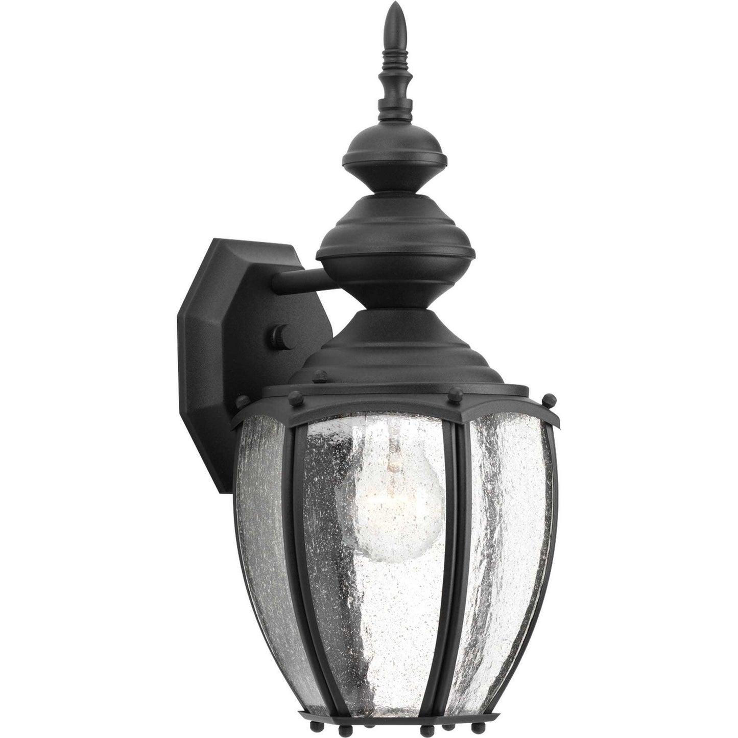 Roman Coach One Light Wall Lantern in Black