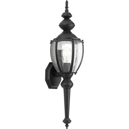 Roman Coach One Light Wall Lantern in Black