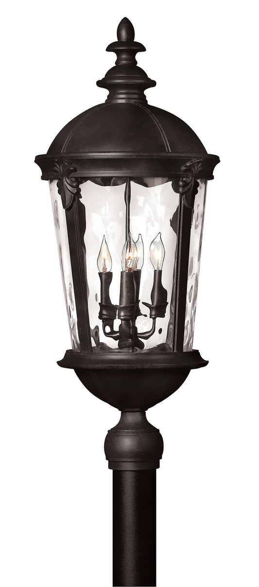 Windsor LED Post Top or Pier Mount Lantern in Black