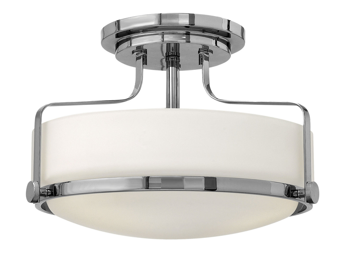 Harper LED Semi-Flush Mount in Chrome