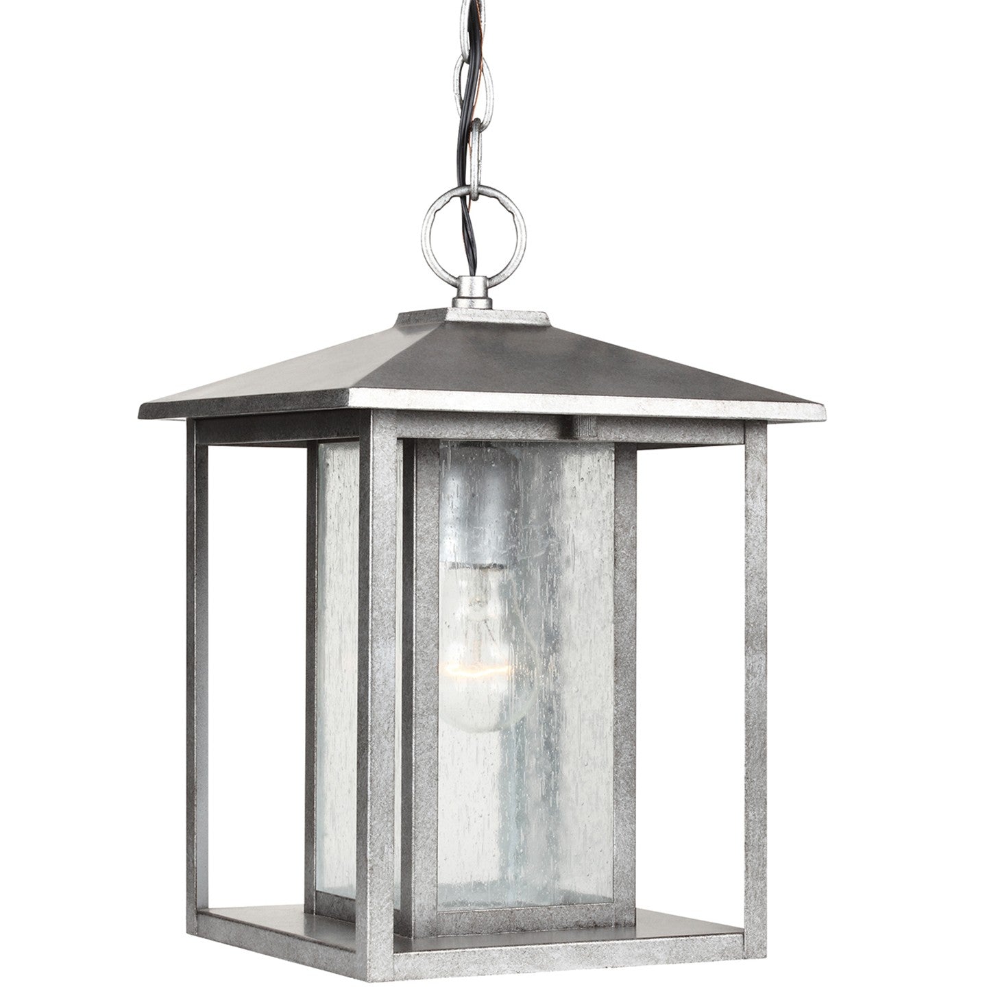 Hunnington One Light Outdoor Pendant in Weathered Pewter