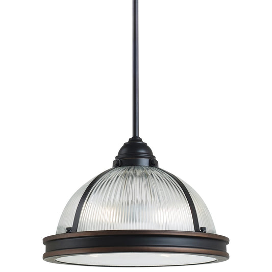 Pratt Street Prismatic Two Light Pendant in Autumn Bronze