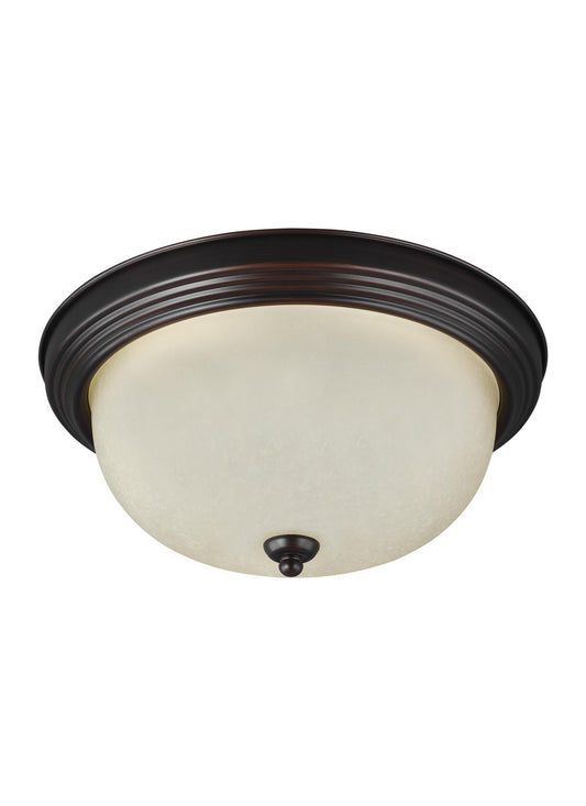 Geary One Light Flush Mount in Bronze
