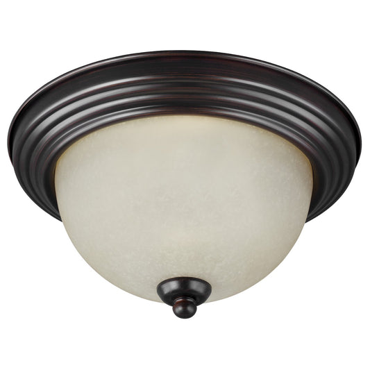 Geary Three Light Flush Mount in Bronze