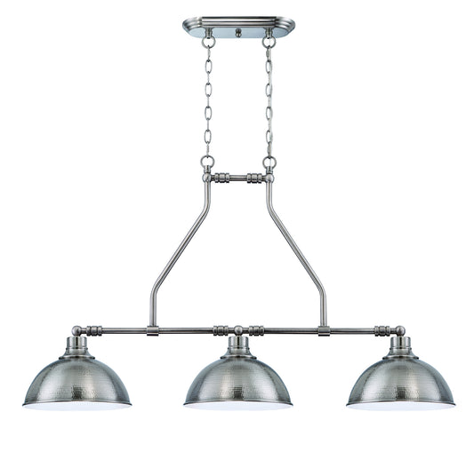Timarron Three Light Island Chandelier in Antique Nickel