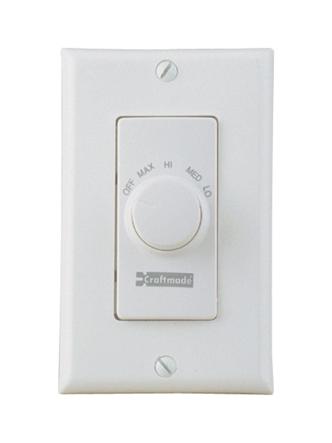 4 SpeedFan/2 Light Control 4 Speed Fan Control w/Decorative Plate in White