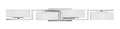 Meridian Four Light Bath Bar in Satin Platinum