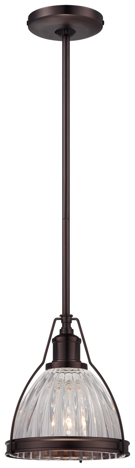 One Light Mini Pendant in Dark Brushed Bronze