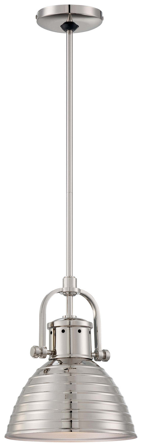 One Light Mini Pendant in Polished Nickel