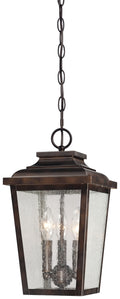 Irvington Manor Three Light Outdoor Chain Hung in Chelesa Bronze