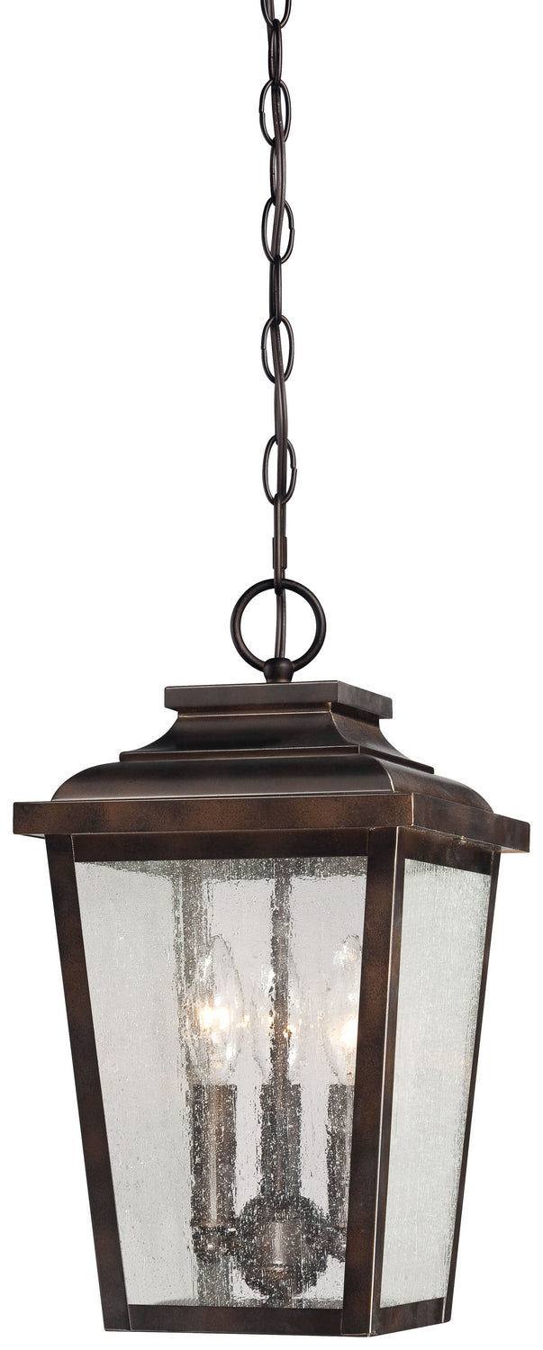 Irvington Manor Three Light Outdoor Chain Hung in Chelesa Bronze