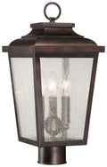 Irvington Manor Three Light Post Mount in Chelesa Bronze