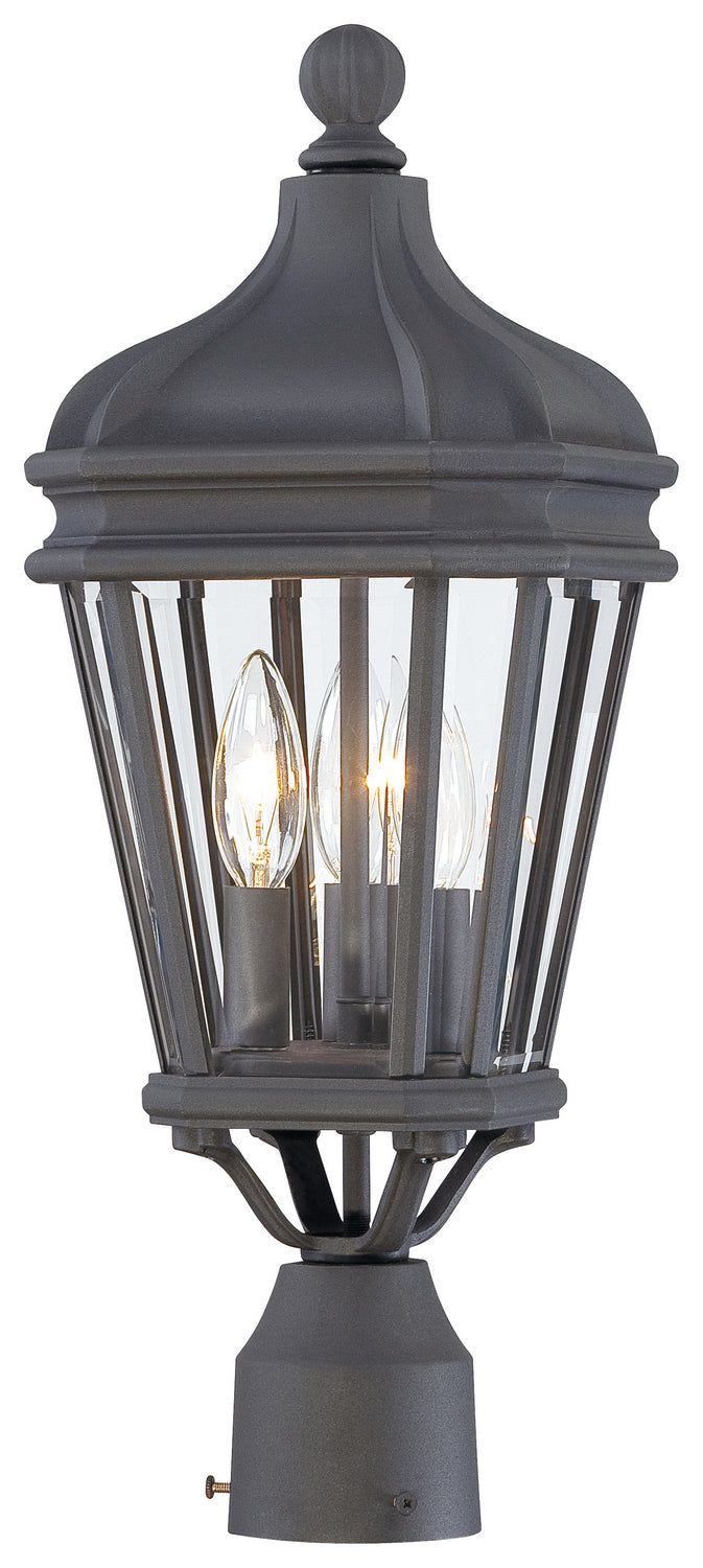 Harrison Three Light Post Mount in Sand Coal