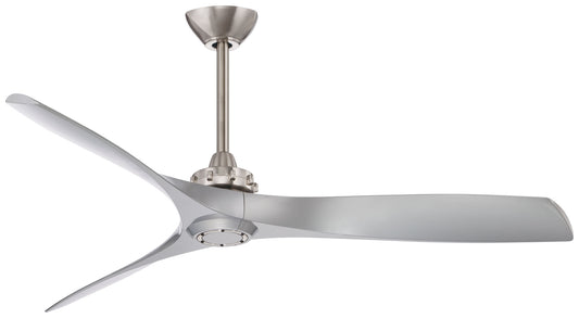 Aviation 60"Ceiling Fan in Brushed Nickel With Silver Blades
