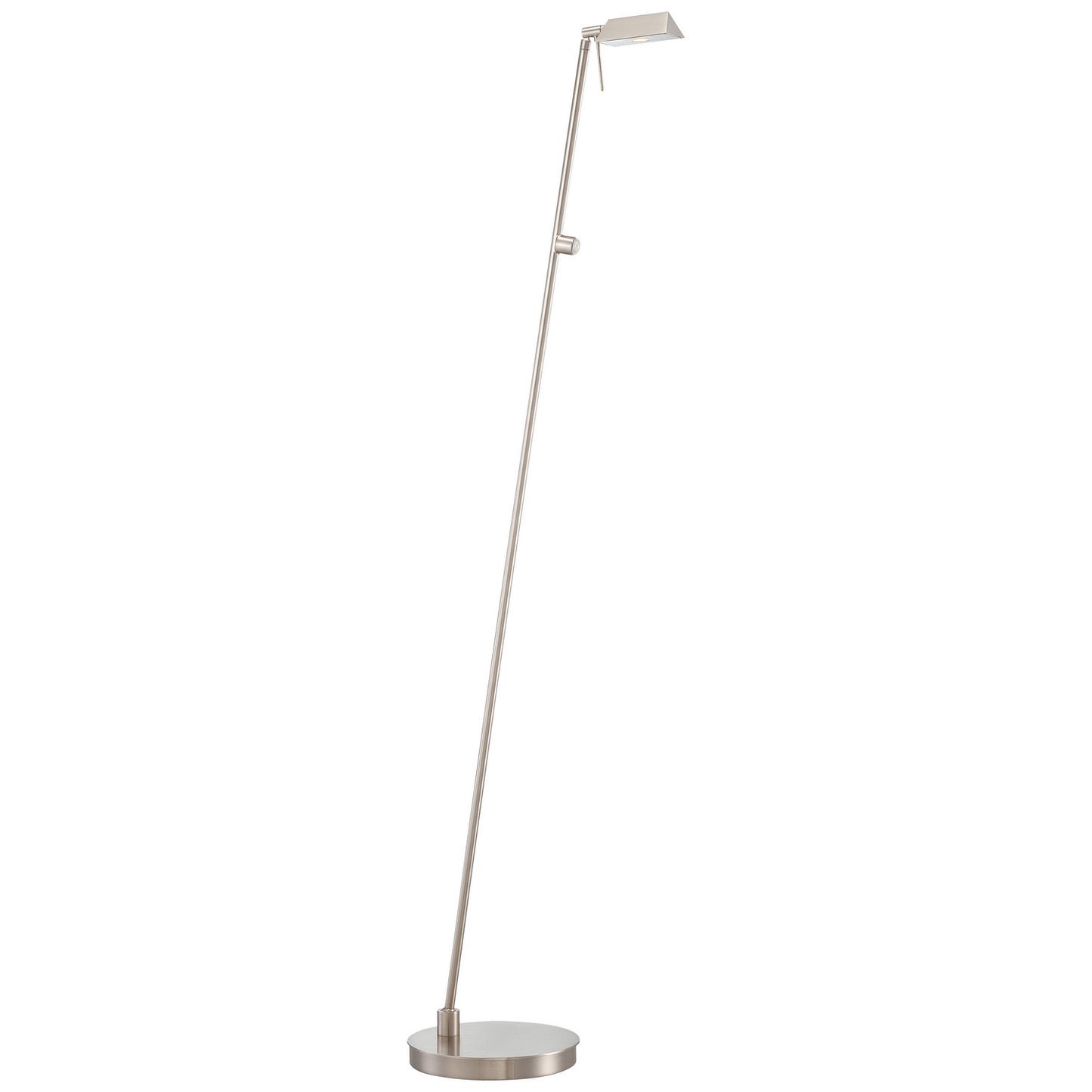 George's Reading Room LED Floor Lamp in Brushed Nickel
