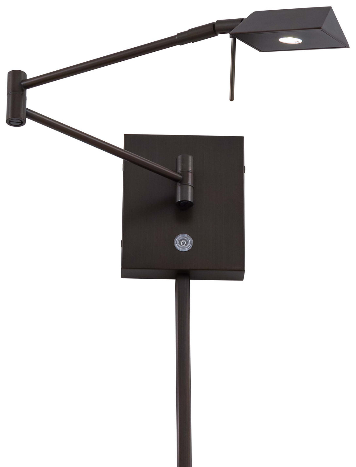 George's Reading Room LED Swing Arm Wall Lamp in Copper Bronze Patina