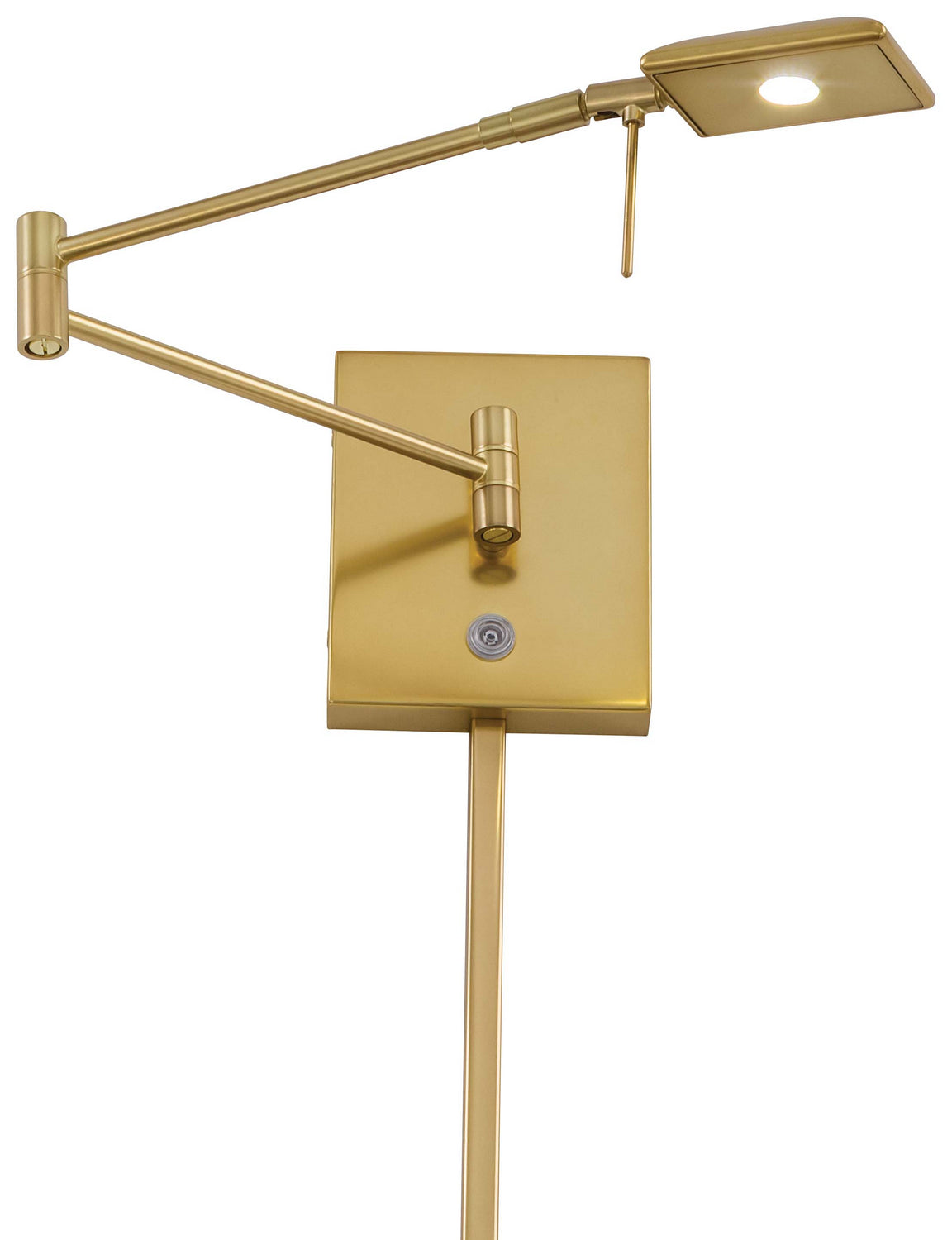 George's Reading Room LED Swing Arm Wall Lamp in Honey Gold