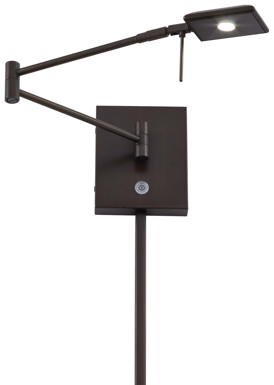 George's Reading Room LED Swing Arm Wall Lamp in Copper Bronze Patina