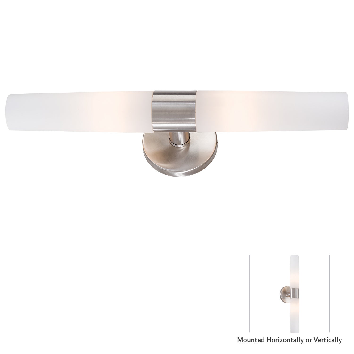 George Kovacs - P5042-144 - Two Light Bath - Saber - Brushed Stainless Steel