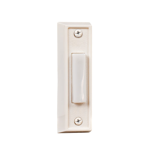 Craftmade - BS6-W - Surface Mount Rectangle Lighted Push Button - Builder Surface Mount Buttons - White