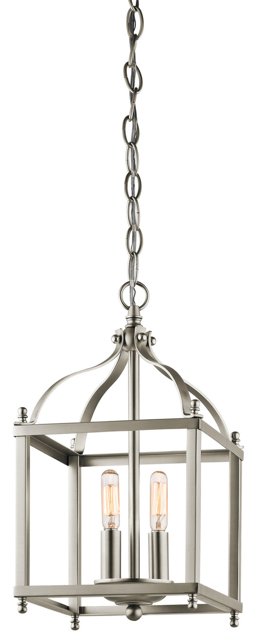 Larkin Two Light Pendant in Brushed Nickel