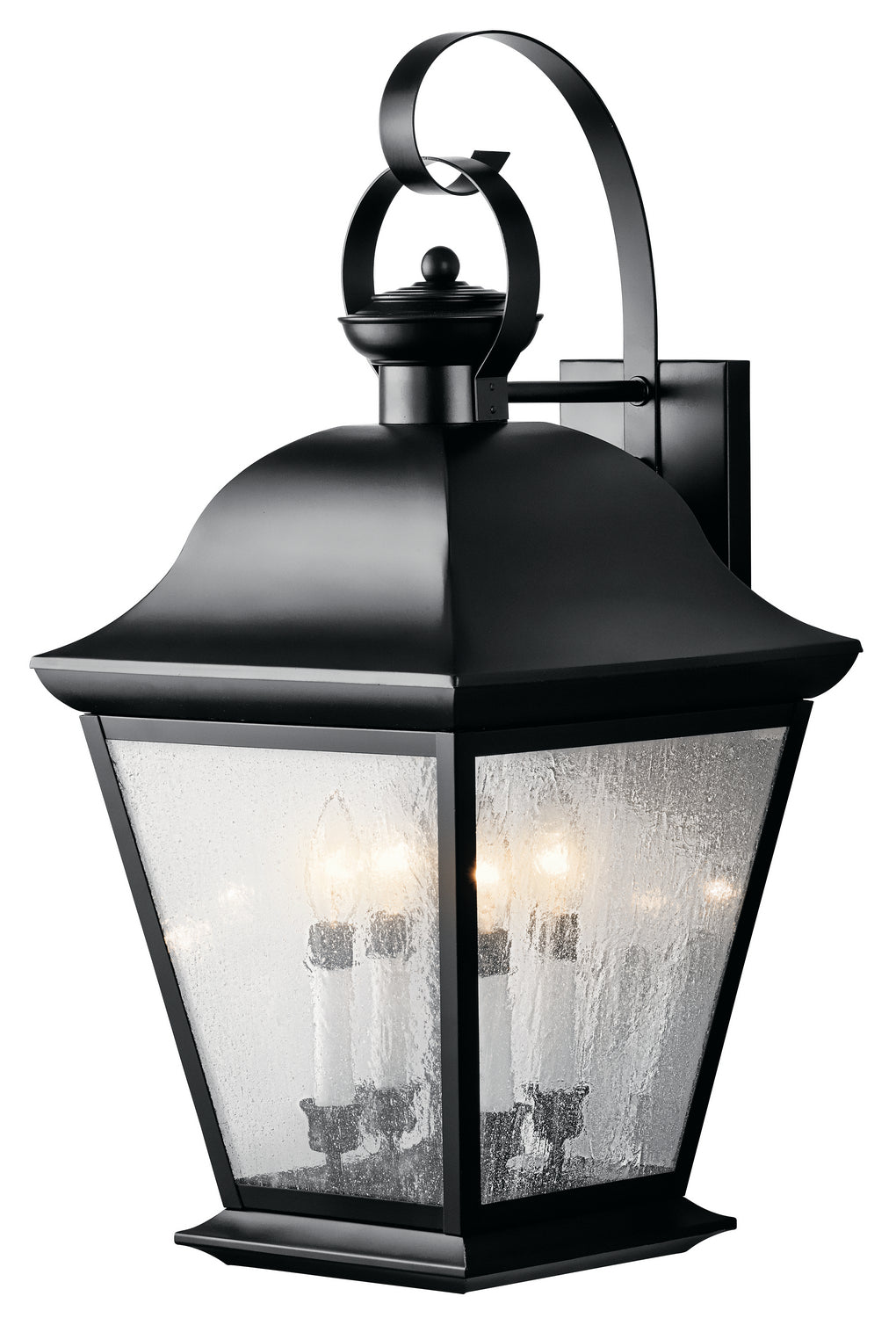 Mount Vernon Four Light Outdoor Wall Mount in Black