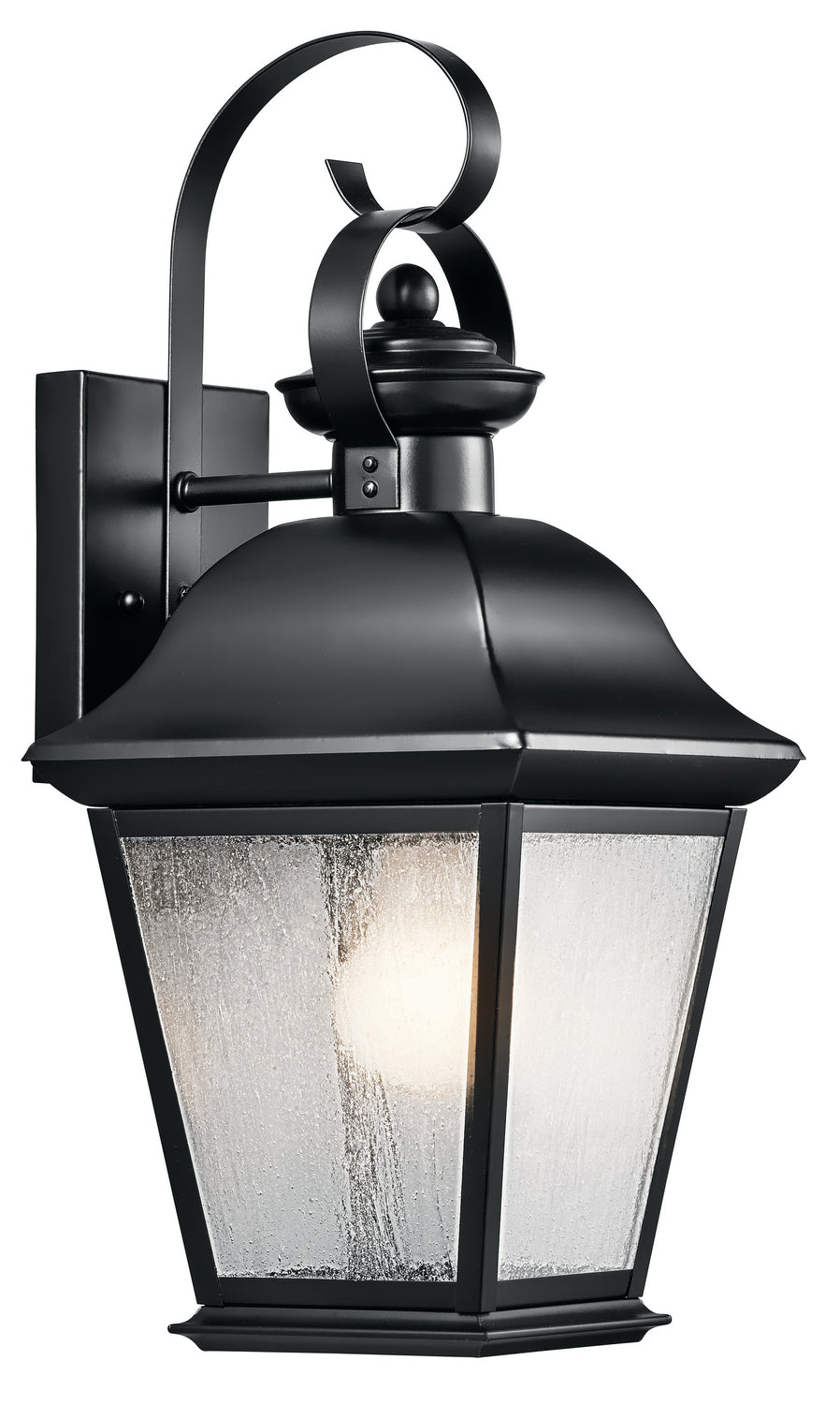 Mount Vernon One Light Outdoor Wall Mount in Black
