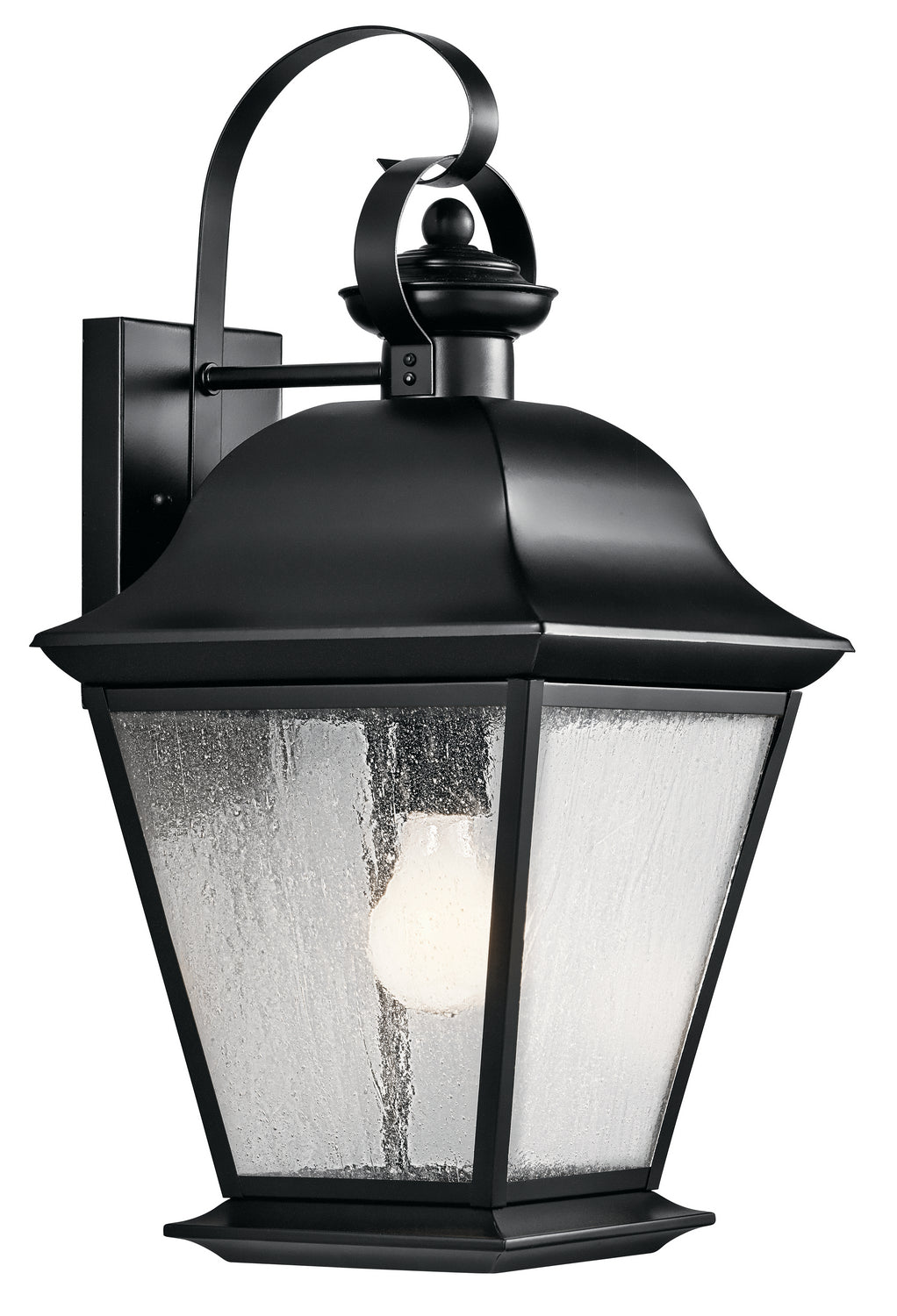 Mount Vernon One Light Outdoor Wall Mount in Black