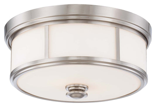 Harbour Point Two Light Flush Mount in Brushed Nickel