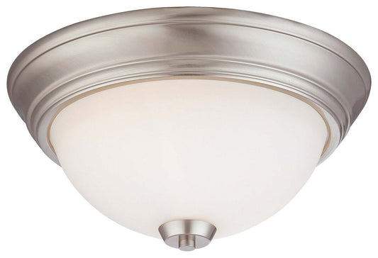 Overland Park Two Light Flush Mount in Brushed Nickel