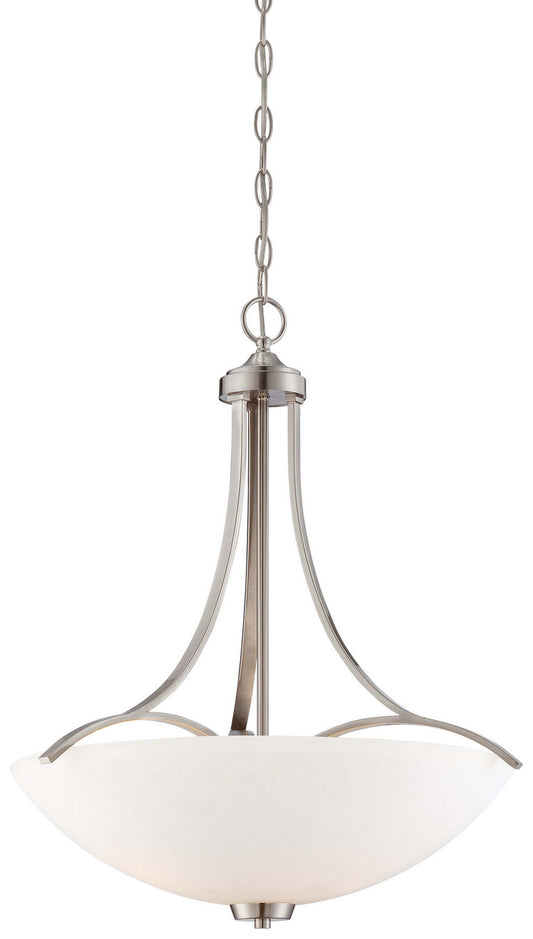 Overland Park Three Light Pendant in Brushed Nickel