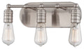 Downtown Edison Three Light Bath in Brushed Nickel