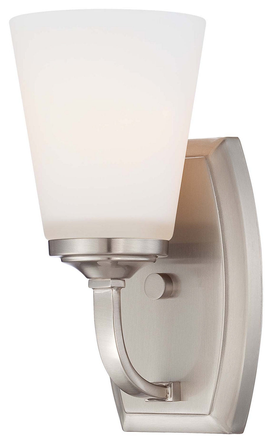 Overland Park One Light Bath in Brushed Nickel