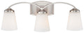 Overland Park Three Light Bath in Brushed Nickel