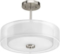 Progress Lighting - P3694-09 - Three Light Semi-Flush Convertible - Invite - Brushed Nickel