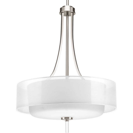 Invite Four Light Pendant in Brushed Nickel