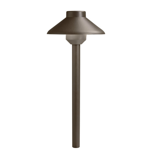 Landscape Led Stepped Dome LED Path in Textured Architectural Bronze