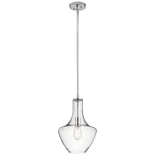 Everly One Light Pendant in Chrome