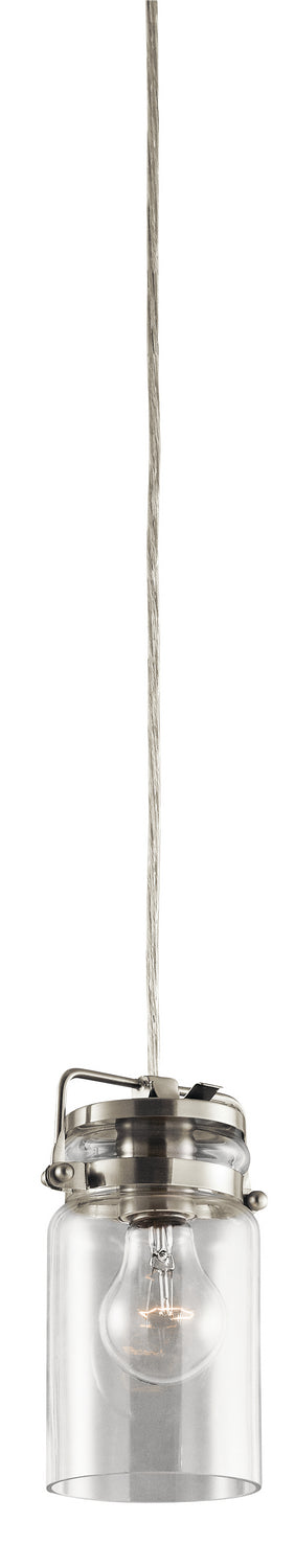 Brinley One Light Mini Pendant in Brushed Nickel