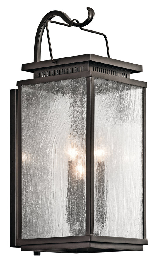 Manningham Three Light Outdoor Wall Mount in Olde Bronze