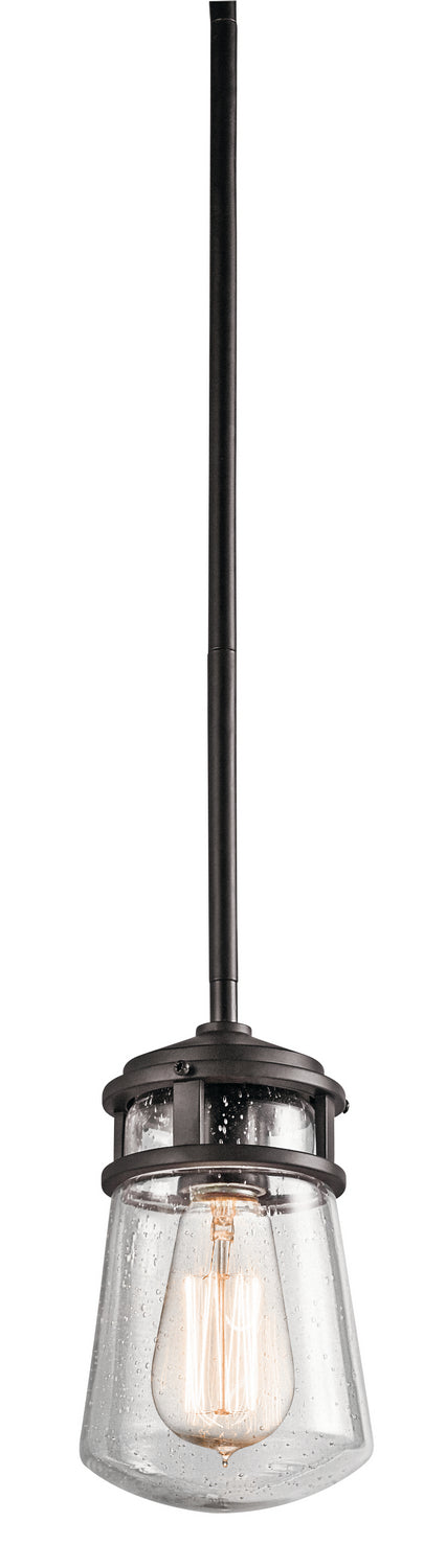 Lyndon One Light Outdoor Pendant in Architectural Bronze