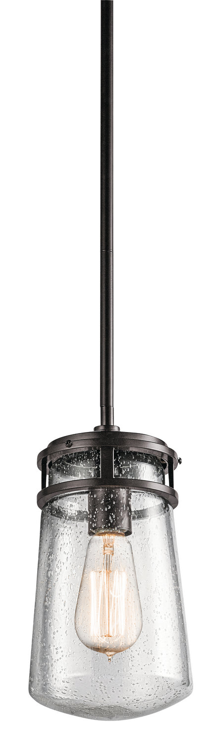 Lyndon One Light Outdoor Pendant in Architectural Bronze