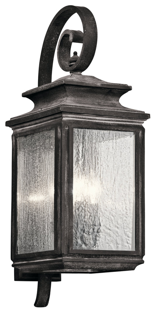 Wiscombe Park Four Light Outdoor Wall Mount in Weathered Zinc